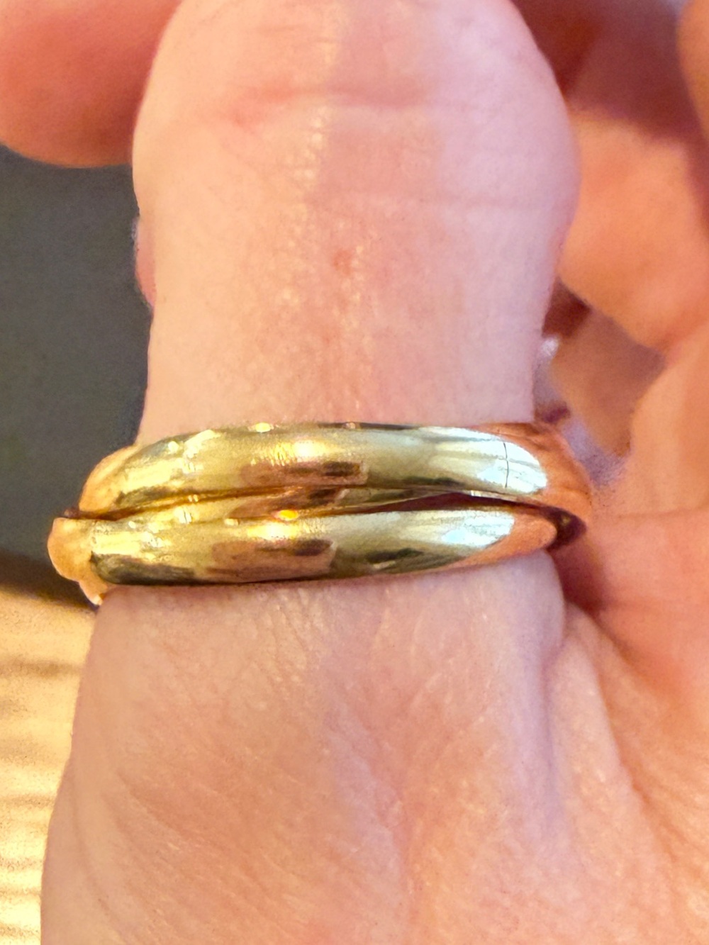 18K Gold Filled Triple Band Ring | Sizes 11 and 12 | Brand New
